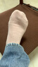 猫人5双100%纯棉袜子女士提花中筒袜吸汗透气纯色百搭家居袜长袜 实拍图