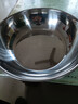 【不锈钢】和面盆厨房烘焙家用火锅盆洗菜打蛋汤锅盆醒面盆料理盆 34cm【热卖款】不锈钢和面盆 实拍图