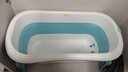 世纪宝贝（babyhood）泡澡桶 家用成人浴桶可折叠洗澡桶 儿童浴缸二胎游泳桶 322蓝 实拍图