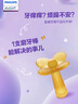 新安怡（AVENT）飞利浦安抚牙胶安抚奶嘴 柔韧手柄牙胶+硅胶防掉链 实拍图