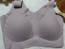 ubras无尺码免拆胸垫文胸女无钢圈胸罩无痕背心女聚拢内衣粉底液 【小奶皮】兰花烟色 均码 -经典背心版(100-130斤) 实拍图