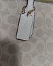 蔻驰女包奢侈品托特包大牌轻奢女士单肩手提包 粉笔白色CBT20IMXDM 实拍图