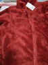 优衣库女装男装长绒摇粒绒拉链茄克/长袖外套夹克冬新款479611 17 枣红色 2XL 实拍图