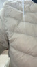 鸭鸭（YAYA）佟丽娅同款轻薄羽绒服女新款冬季短款圆领内胆修身时尚薄外套男 米白色【女款无领】 XL 实拍图