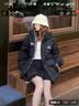 卡帕（Kappa）背靠背运动羽绒服男2026新款冬户外保暖上衣开衫外套女K0EZ2YY01D 黑色-990 XL 实拍图