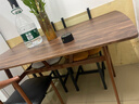 全品屋餐桌椅组合家用饭桌子小户型简约公寓快餐出租商用长方形电脑桌 胡桃木色 140cm 【宽80CM】一桌二椅 实拍图