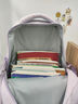 名创优品书包女学生2025新款初中高中生双肩包高颜值学院背包大容量旅行包 紫色 实拍图