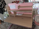 读书郎儿童学习书桌椅套装多功能可升降中小学生桌椅子写字家用课桌 1.2实木带吊柜+护腰椅+大路灯 粉 实拍图