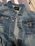 真维斯（Jeanswest）牛仔夹克男2025秋冬柔软舒适潮流翻领夹克外套男装深蓝色5XL 实拍图