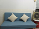 沙发小户型出租屋折叠多功能沙发客厅新款公寓卧室折叠两用沙发床 湖蓝色【免洗猫爪皮】 1.5米双人位 实拍图