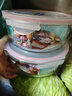Glasslock韩国进口耐热钢化玻璃饭盒冰箱冷冻微波炉大容量保鲜盒 圆形透明盖红圈2050ml 实拍图