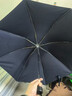 天堂伞折叠伞加固碰击布商务伞防晒遮阳伞钢骨太阳伞男女三折晴雨两用伞 深藏青（8骨钢架雨伞直径100CM） 实拍图