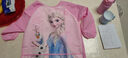 迪士尼儿童罩衣女童防水围裙画画衣宝宝吃饭围兜饭兜 7104冰雪粉 L码 实拍图