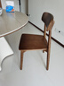 远舰全实木椅子餐椅家用靠背椅中古风原木风奶油风书桌椅简约餐桌椅子 浅胡桃木色+纯实木座板 全实木 1把（整装发货免安装 两把起发） 实拍图