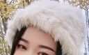 笙格儿白色毛绒真兔毛帽子女秋冬季保暖显脸小护耳毛线帽皮草针织渔夫帽 米色 均码 实拍图