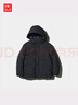优衣库童装男童女童高性能复合连帽外套/保暖厚衣服473309 09 黑色 110 实拍图