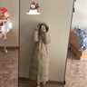 LOVELY&DEARLY2025新款超长款羽绒服冬季长过膝到脚踝女士东北加厚90白鸭绒外套 卡其 中长款8格 S 115斤内 实拍图
