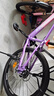 凤凰山地自行车男女变速山地车碟刹青少年儿童自行车学生单车 星际 粉紫【铝架】7速+后座车灯+辐条 22寸【适合130-170cm】 实拍图