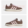 adidas「面包鞋」GRAND COURT BASE 00s休闲低帮板鞋男女阿迪达斯   岩层深土地棕/清澈粉/汉玉白   37 实拍图