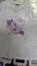 真维斯（Jeanswest）女装夏季薄款纯棉宽松短袖t恤女百搭体恤衫小清新印花圆领上衣JR 白色810A XL 175/96A 实拍图