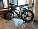 凤凰官方旗舰店山地自行车男女士变速单车青少年学生越野公路赛车途瑞 钢架【三刀】长石灰 24寸【适合145-170cm】 24速 实拍图