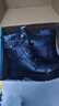 戈耐真皮靴男士马丁靴男靴子男高帮皮鞋男鞋冬季加绒高筒保暖棉鞋子男 黑色【内增高】羊毛混绒 42 码（260mm） 实拍图