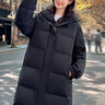 雅鹿纯色长款羽绒服女冬季2025新款长款过膝加厚防寒保暖中性黑色外套 黑色 L (165) 【建议125-140斤】 实拍图