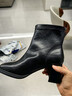 百思图24冬商场同款通勤时装靴粗跟女短靴M5107DD4 黑色 37 实拍图