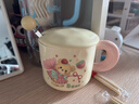 少女心小熊马克杯可爱奶fufu卡通家用带盖水杯送姐妹朋友生日礼物 粉蝴蝶小熊【杯+盖+勺】 1个 320ml 实拍图