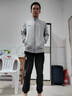 李宁（LI-NING）外套男春秋卫衣运动男开衫款宽松运动针织上衣休闲男装健身休闲服 基础灰（立领款） L 实拍图