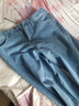 AEMAPE苹果纯棉秋冬季牛仔裤中老年高腰深裆宽松直筒爸爸装百搭加绒长裤 （厚款）A款#浅蓝色 34 (2尺7) 实拍图