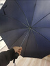 天堂 加大雨伞三折 晴雨两用商务伞经典格纹10骨大雨伞男女 藏青 实拍图