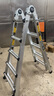 镁多力（midoli）伸缩梯人字梯楼梯多功能工程家用梯梯子升降铝合金折叠梯大巨人 5-9步人字梯【带轮子】变直5.1米 *1 实拍图