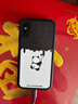 霸时代 适用 iPhoneX手机壳苹果xs保护套硅胶软壳防摔镜头全包iPhone小羊皮外壳女男款黑色粉刷熊 实拍图