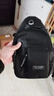 【运动胸包】跑步包男休闲斜挎包手机包防泼水健身包男女通用 黑色 实拍图