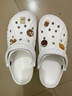 卡骆驰（CROCS）洞洞鞋贝雅男鞋女鞋轻便耐磨一脚蹬拖鞋休闲鞋|10126 白-100 40 (250mm) 实拍图