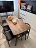 飞旺藤达餐桌家用桌椅组合现代小户型客厅公寓简约饭桌商用快餐出租长方形 胡桃色【送货上门】现货速发 120cm 60*75单桌 实拍图