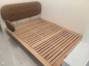 爱家智造奶油风软包床儿童床女孩男孩公主床卧室小孩单人床1.5m榉木实木床 焦糖棕/裸床 1500mm*2000mm 实拍图