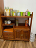 斋藏居茶柜茶水柜实木储物柜客厅置物架沙发边柜小型餐边柜酒柜茶台边柜 C歀浅花梨色（80*35*88)无需安装 实拍图