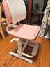 育才儿童学习椅子中小学生写字椅写作业可升降调节家用书桌椅靠背座椅 云感款升降40-52cm+脚踏  粉色科技皮 实拍图