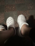 crocs卡骆驰女鞋夏季经典厚底增高云朵洞洞鞋防滑软底耐磨休闲鞋206750 白色(不含鞋花)-100 37 -38(240mm) 实拍图