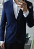 罗蒙（ROMON）西服男士小西装外套职业正装修身休闲伴郎服 藏青色L 实拍图