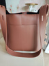 viney牛皮包包女包大容量水桶包轻奢单肩斜挎包生日礼物品牌送女友老婆 实拍图