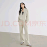 对白时尚通勤运动卫衣两件套女2025秋装新款外套直筒长裤休闲套装 浅咖色 S 实拍图
