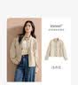 茵曼【麂皮绒】复古立领外套2026秋季女装新款百搭宽松上衣 浅杏色 M 实拍图