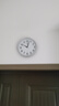 POWER霸王挂钟客厅简约时钟创意家用挂墙免打孔石英钟30cm银色不挑电池 实拍图