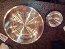星闪 加厚304不锈钢饺子盘双层沥水水饺盘沥水果甜品盘滤水菜盘油炸糖果盘多用盘子 丽质饺子盘： 24.5cm 实拍图