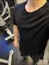 迪卡侬（DECATHLON）显瘦阔腿短裤速干凉感吸湿裤男运动透气宽松训练健身跑步FICM (跑步套装)黑T+A款黑裤 XL 实拍图