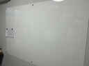 博绘【免费上门安装】定制磁性钢化玻璃白板墙贴办公会议黑板家用教学培训写字板挂式可擦留言板公告栏 超白（免费上门安装） 120*180cm 实拍图