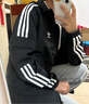 adidas经典三条纹运动连帽夹克外套男女春季阿迪达斯三叶草 黑色   L 实拍图